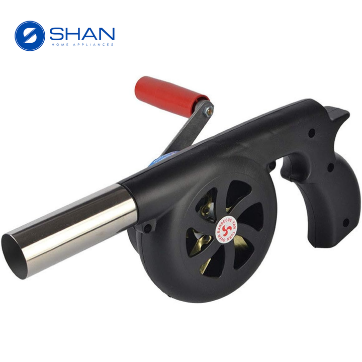 Outdoor Cooking BBQ Fan Air Blower, Hand Crank Blowers, Barbecue Fire Bellows for Picnic Camping Stove Accessories