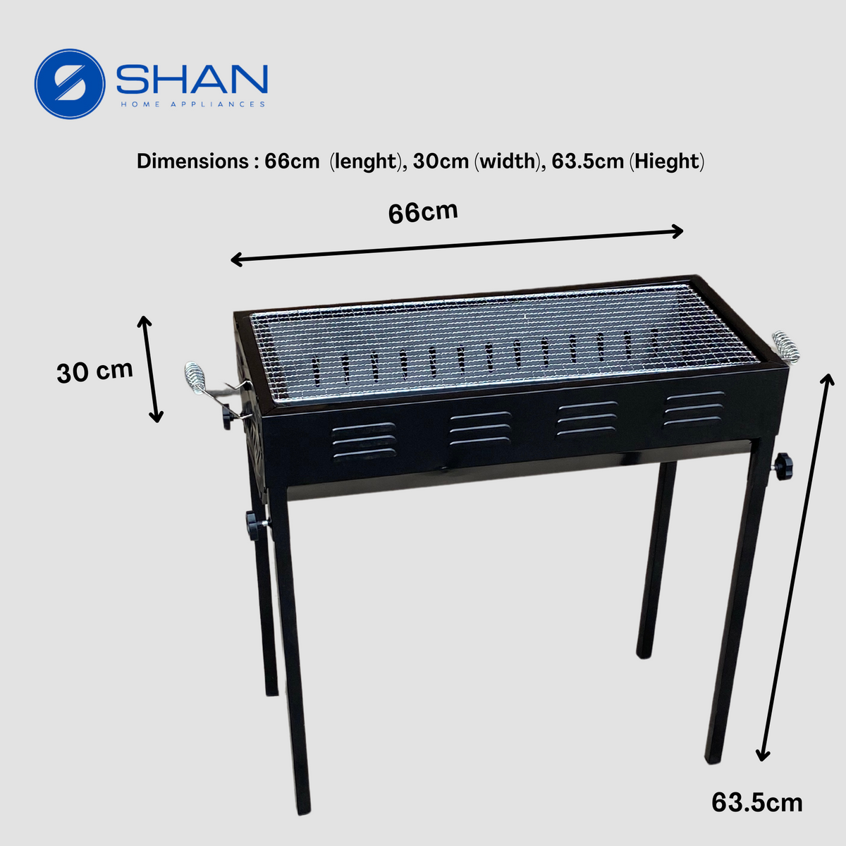 Adjustable BBQ Charcoal Grill (66cm * 30cm * 63.5cm) – Shan Home Appliances
