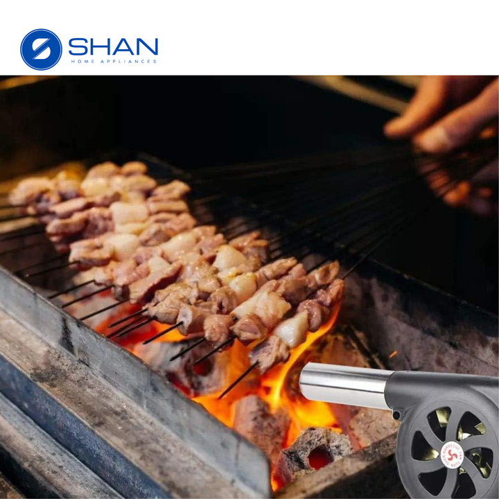 Outdoor Cooking BBQ Fan Air Blower, Hand Crank Blowers, Barbecue Fire Bellows for Picnic Camping Stove Accessories
