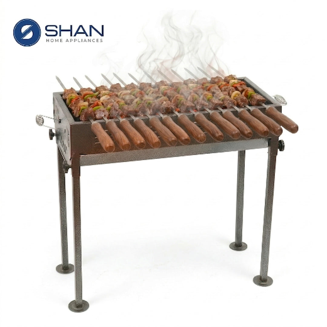 Portable Charcoal BBQ Grill  (66cm * 30cm * 63.5cm) – Compact Outdoor Barbecue Stand with Detachable Legs & Air Vents