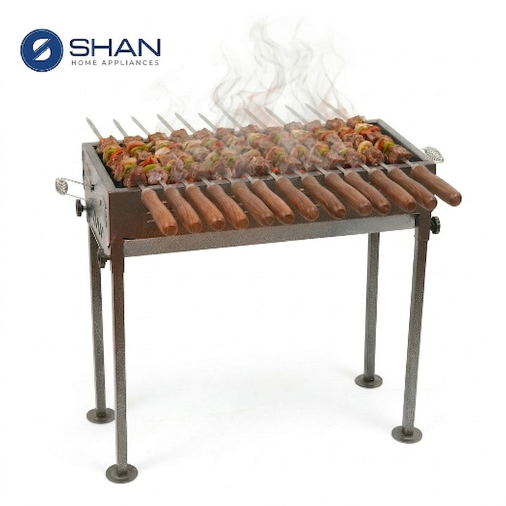 Portable Charcoal BBQ Grill  (66cm * 30cm * 63.5cm) – Compact Outdoor Barbecue Stand with Detachable Legs & Air Vents